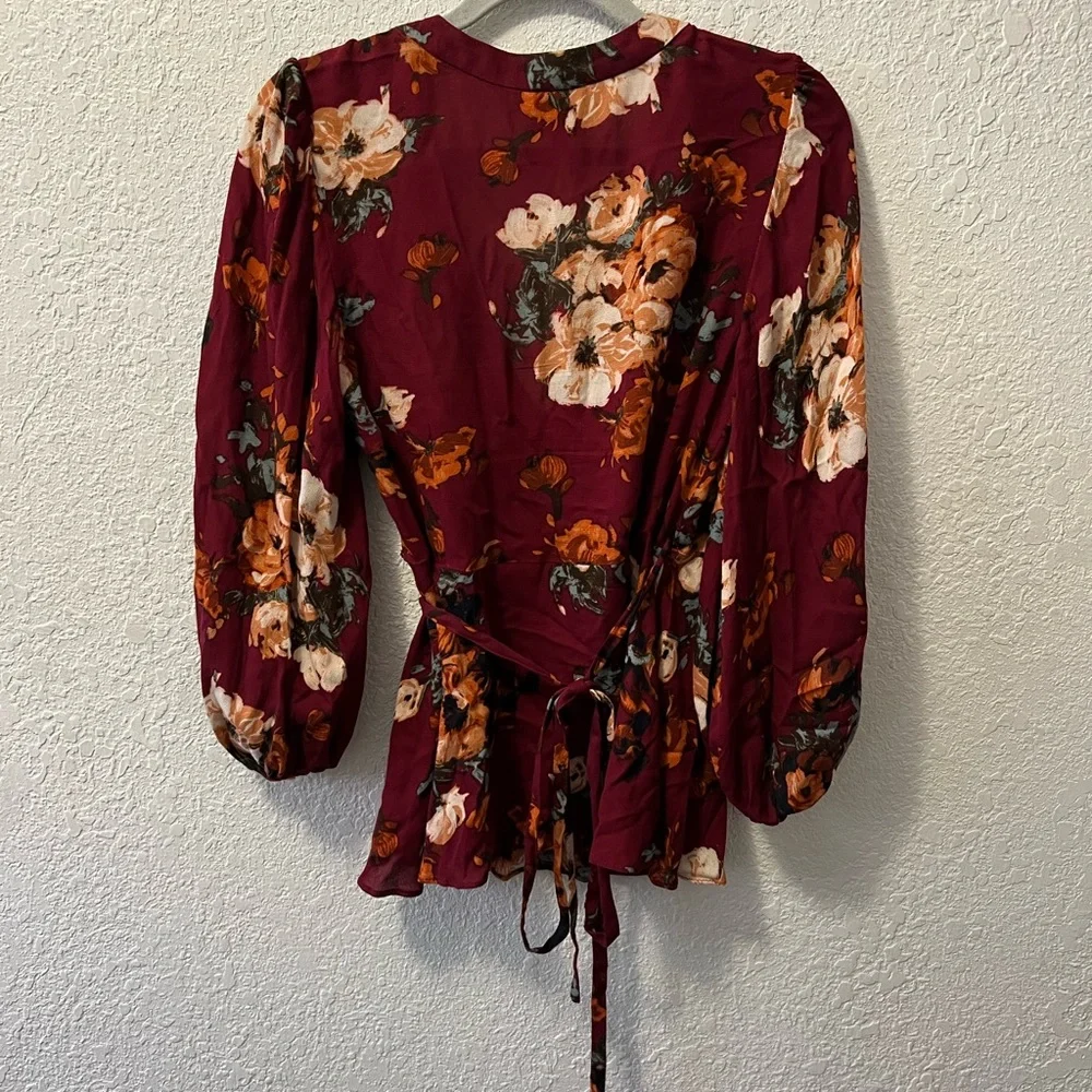 Anthropologie HD Paris Gail Wrap Blouse
